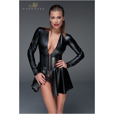 Minirobe corset wet look F154