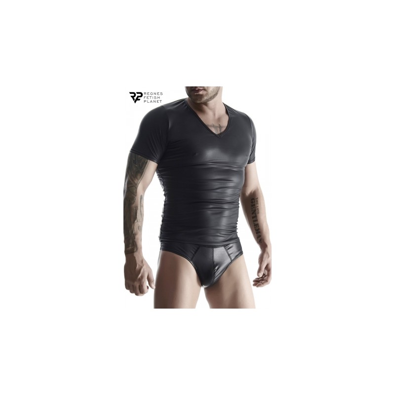 T-shirt wetlook noir - Regnes
