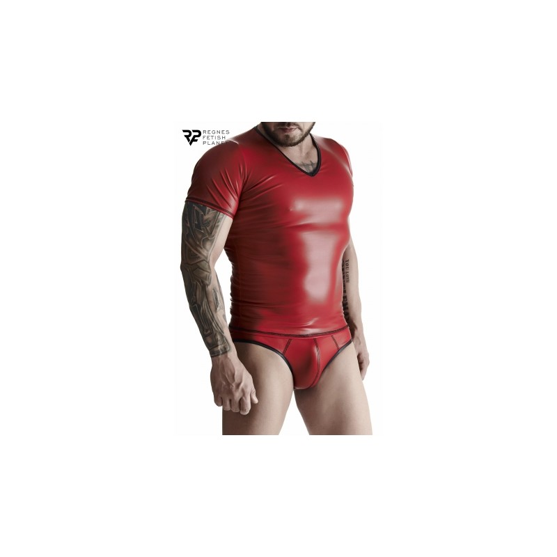 T-shirt wetlook rouge - Regnes