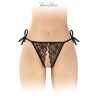 String noir ouvert à nouer Stella - Fashion Secret