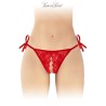 String rouge ouvert à nouer Stella - Fashion Secret