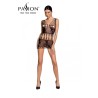 Robe nue résille BS090 - Noir