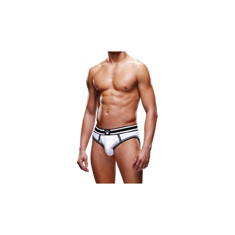 Slip ouvert blanc et noir - Prowler