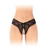 String ouvert Alicia noir - Fashion Secret