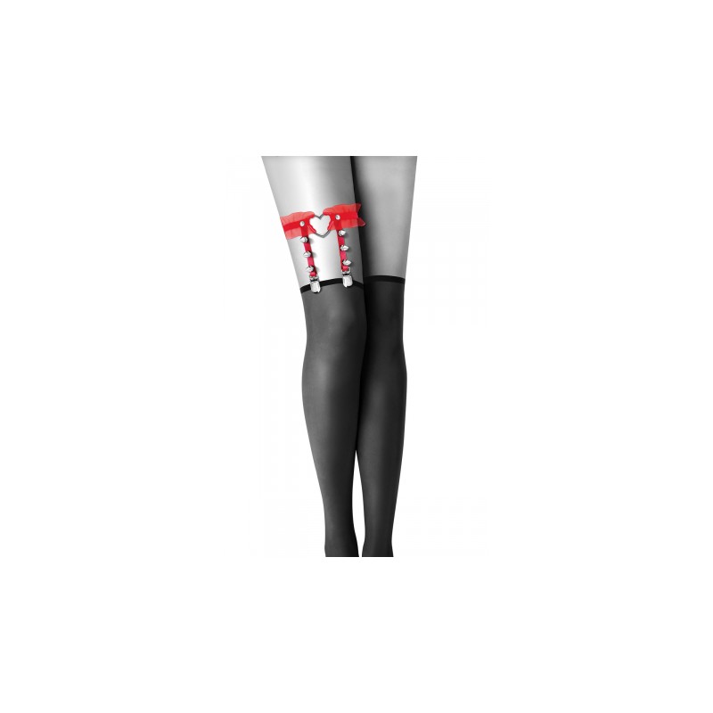 Jarretière rouge avec coeur