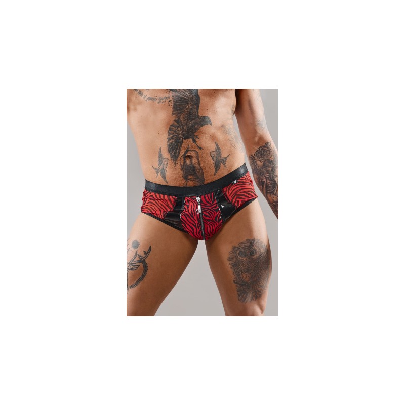 Shorty à zip en tulle zébré - Regnes