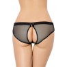 Culotte ouverte en résille noire