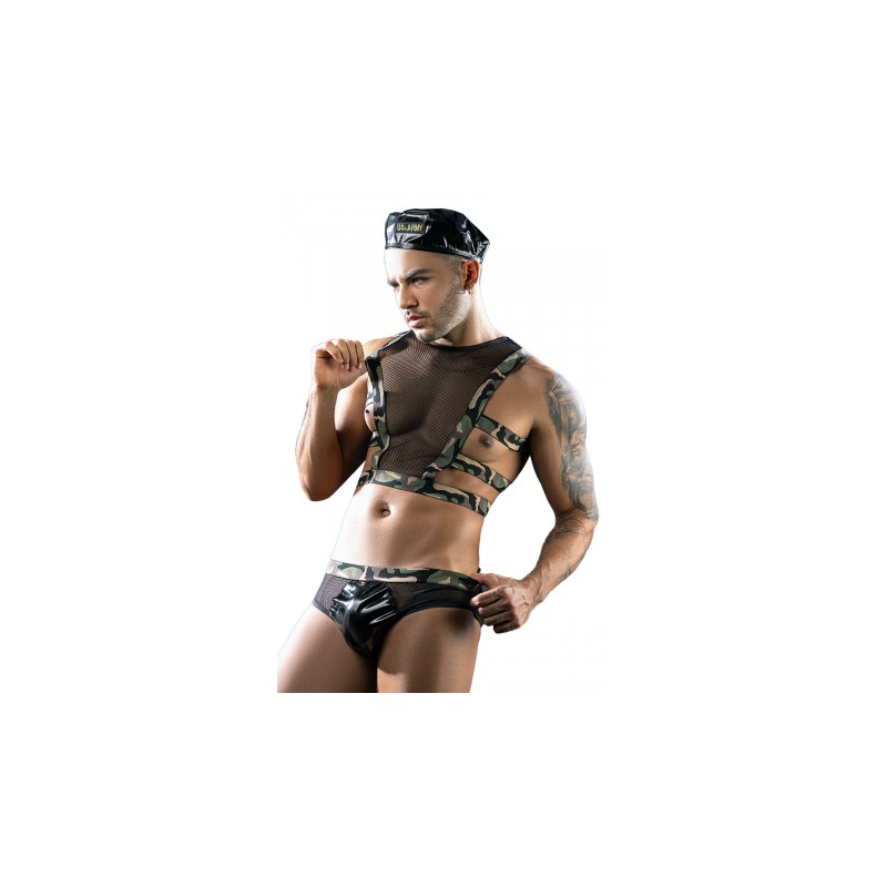 Tenue sexy US Army 3 pièces - J Lingerie