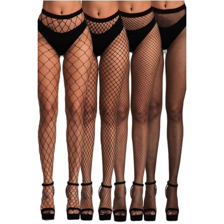 Pack 4 collants résille