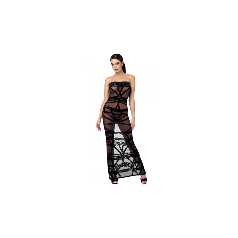 Robe bustier Bondesque F358 - Noir Handmade