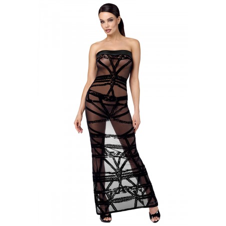 Robe bustier Bondesque F358 - Noir Handmade