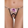String ouvert Fleur brodée - Cottelli LINGERIE