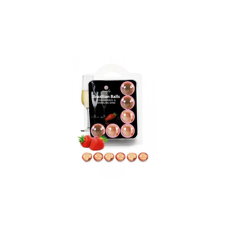 6 Brazilian Balls - fraise & champagne