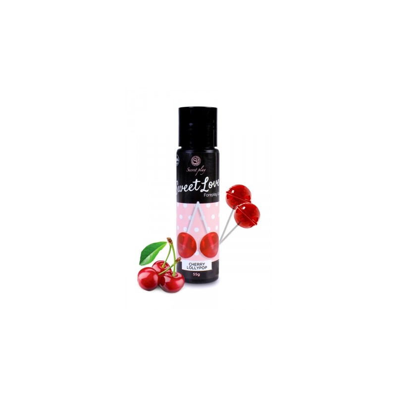 Lubrifiant comestible sucette à la cerise -  60 ml