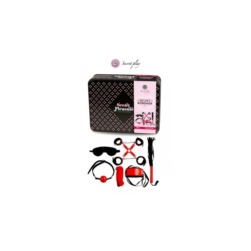 Kit BDSM 8 pièces - Rouge & Noir