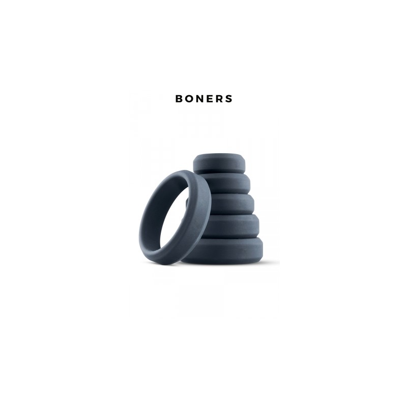 Set de 6 anneaux de pénis larges - Boners