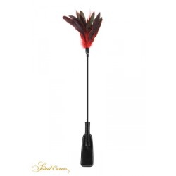 Tapette à plumes rouges et noires - Sweet caress