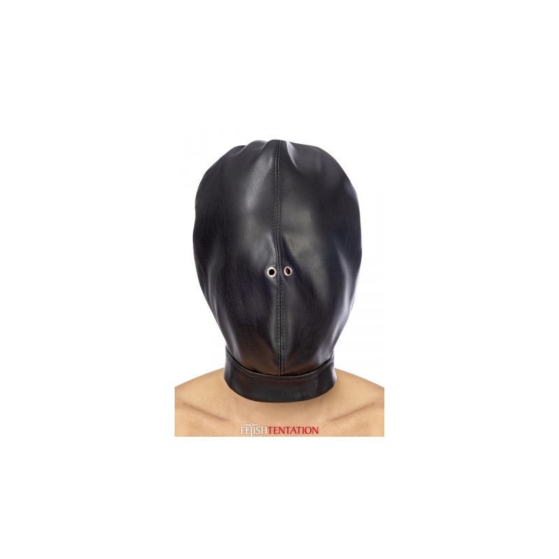 Cagoule BDSM fermée simili cuir - Fetish Tentation