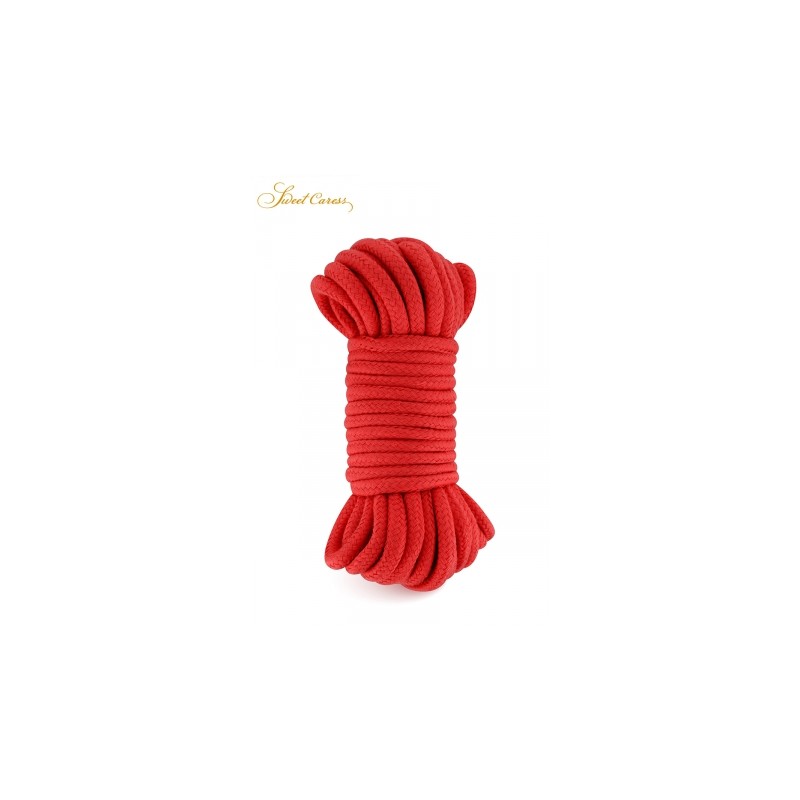Corde de bondage rouge 10m - Sweet Caress