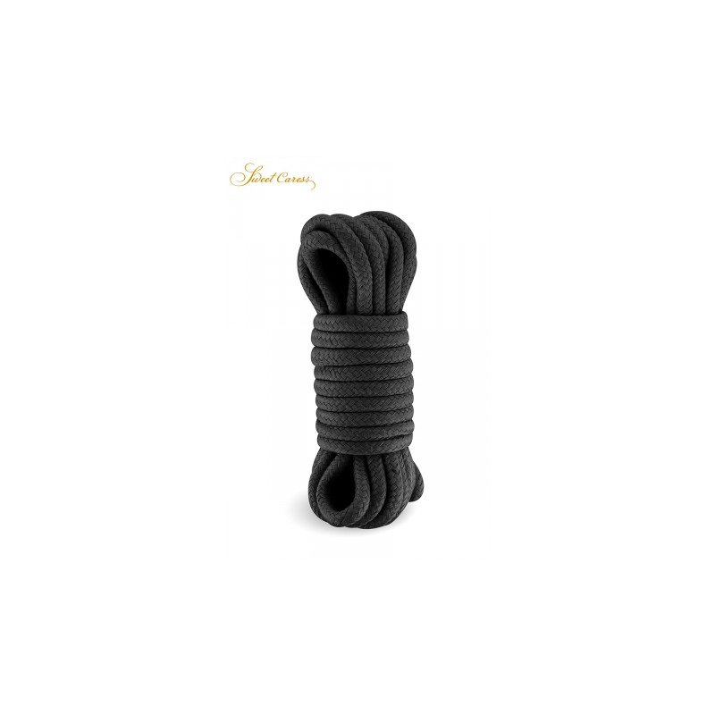 Corde de bondage noire 5m - Sweet Caress