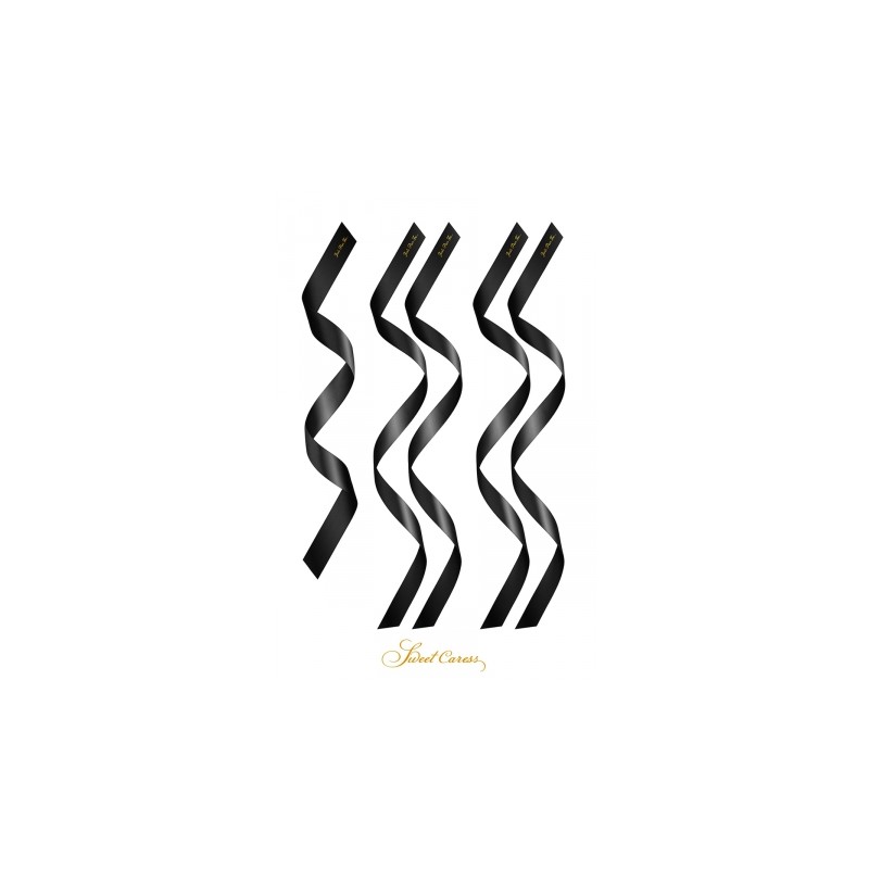 5 liens satin noir - Sweet Caress