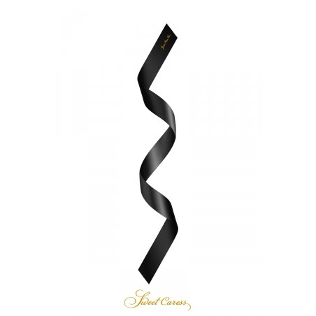 Bandeau BDSM satin noir - Sweet Caress
