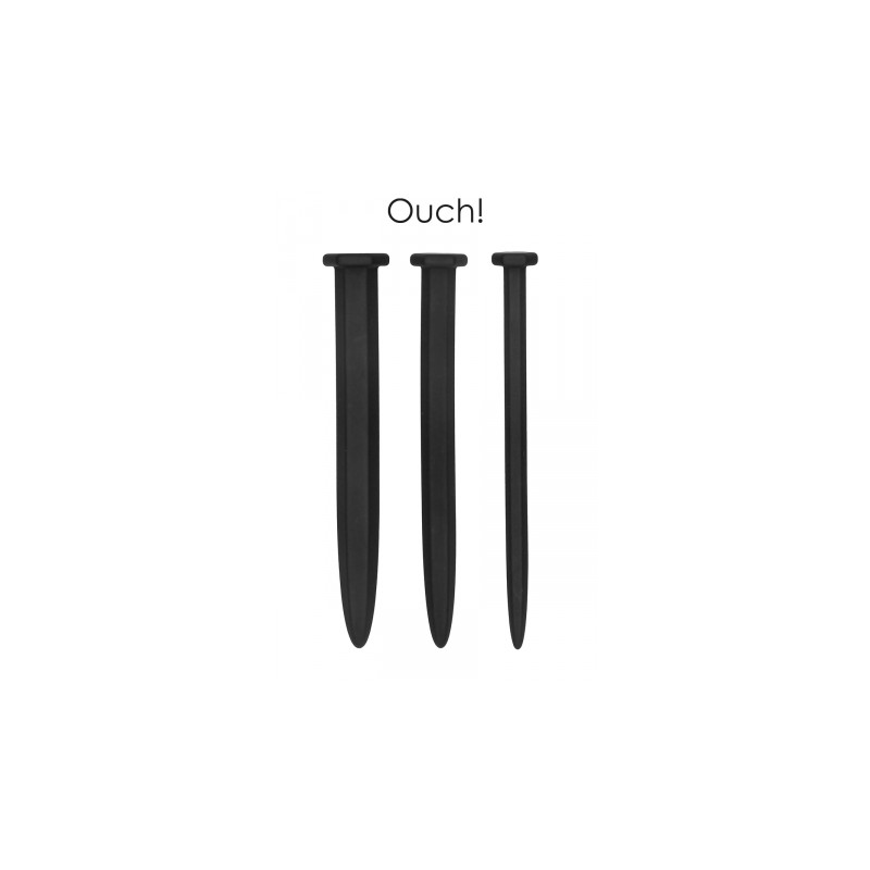 Set de 3 plugs urétraux Grands clous - Ouch!
