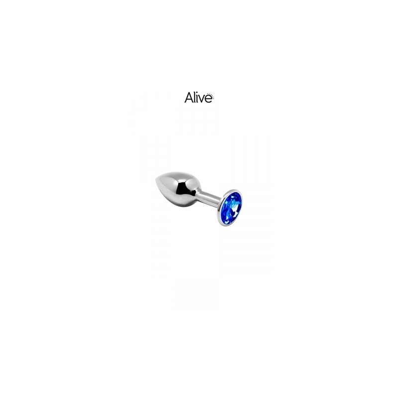 Plug métal bijou bleu S - Alive