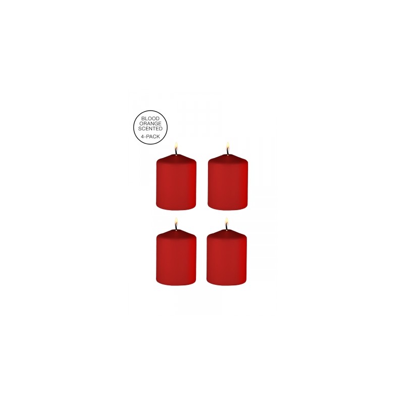 4 bougies SM rouges parfumées - Ouch!