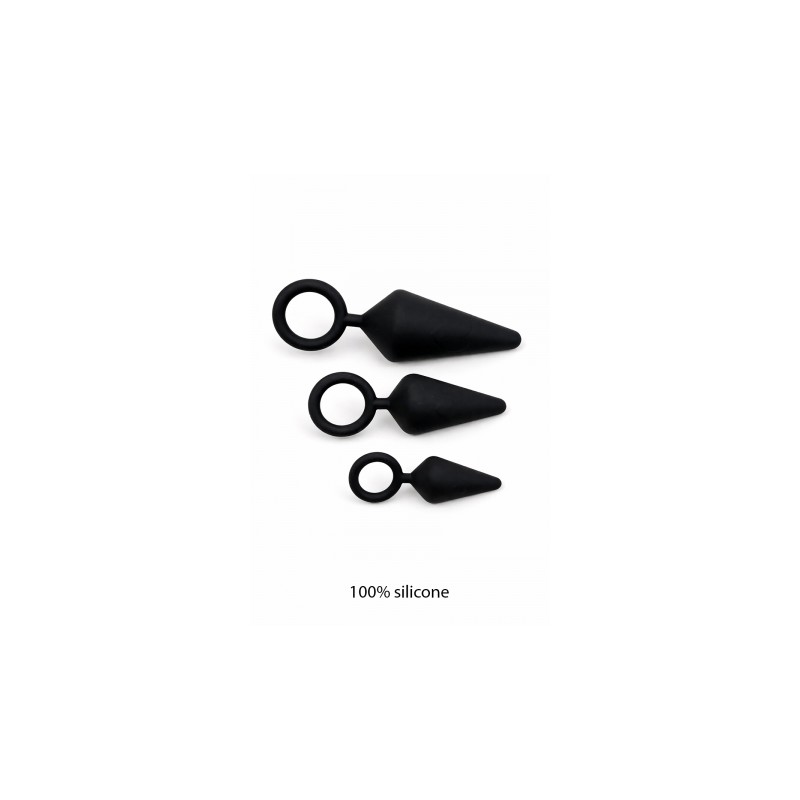 kit d'entrainement anal 3 plugs silicone - Litolu