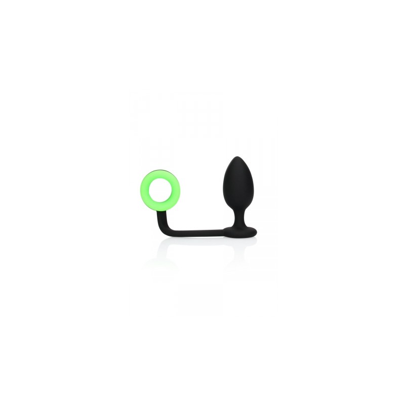 Plug avec cockring phosphorescent - Ouch