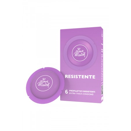 6 Préservatifs ULTRA résistants - Love Match