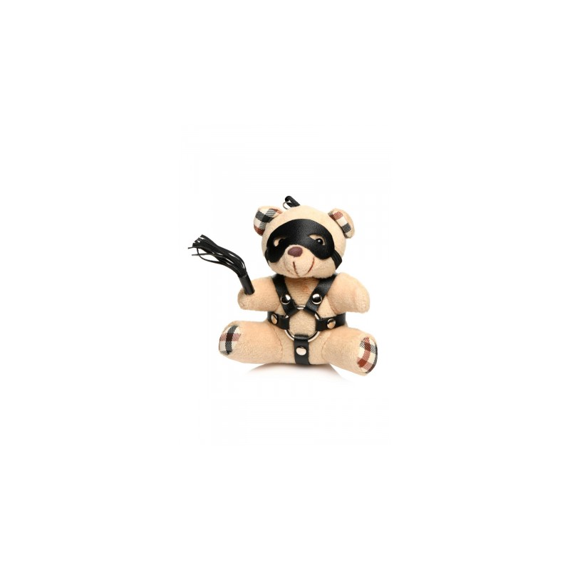 Porte-clés Teddy Bear BDSM avec martinet