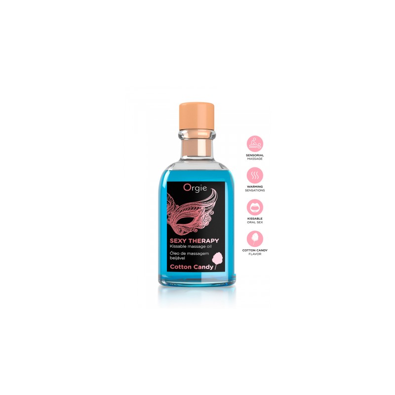 Huile de massage embrassable Sexy Therapy barbe à papa