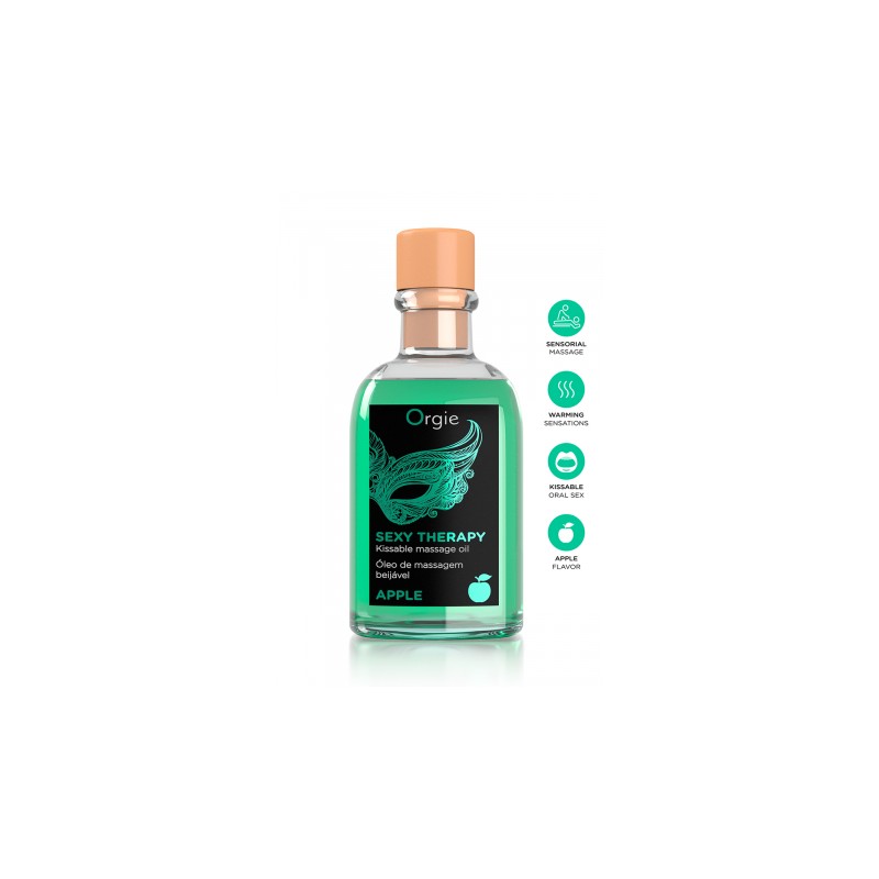 Huile de massage embrassable Sexy Therapy Pomme