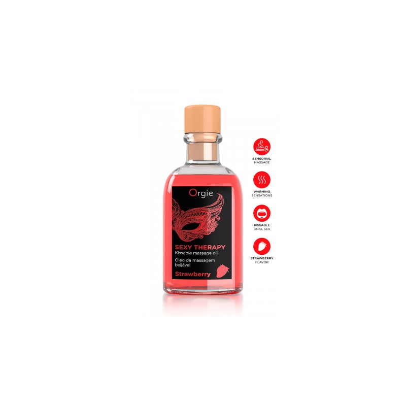 Huile de massage embrassable Sexy Therapy fraise