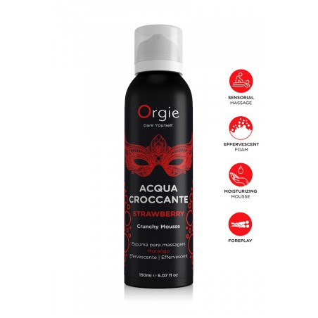 Mousse de massage effervescente Fraise 150ml