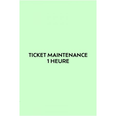 Ticket 1 heure de maintenance