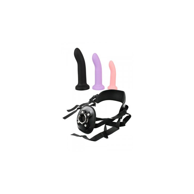 Gode ceinture avec 3 dildos inclus - You2Toys