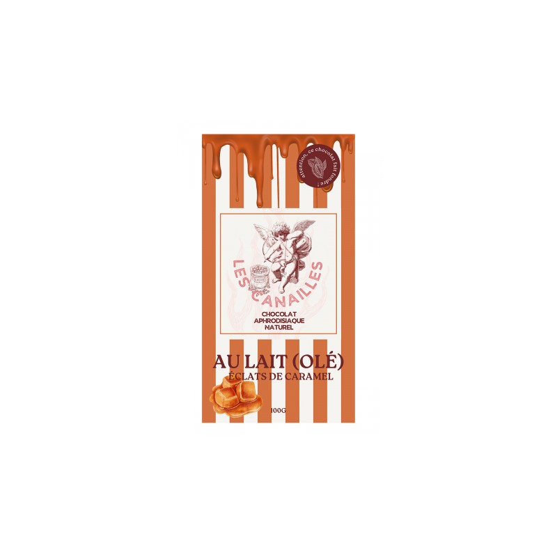 Chocolat au lait éclats de caramel - Tablette 100g - Les canailles
