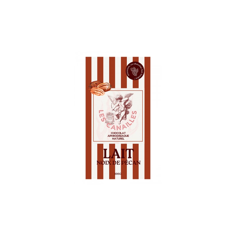 Chocolat au lait noix de pécan - Tablette 100g - Les canailles
