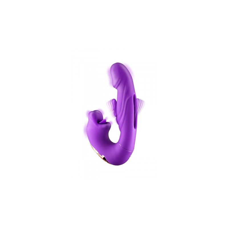 Vibromasseur rabbit 3-en-1 Kissy violet - Yoba