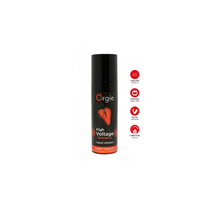 Gel d'excitation High Voltage Liquid Vibrator Fraise - Orgie