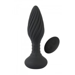 Plug anal vibrant et rotatif télécommandé - Anos