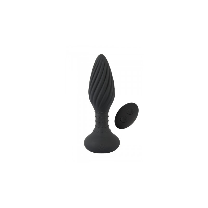 Plug anal vibrant et rotatif télécommandé - Anos