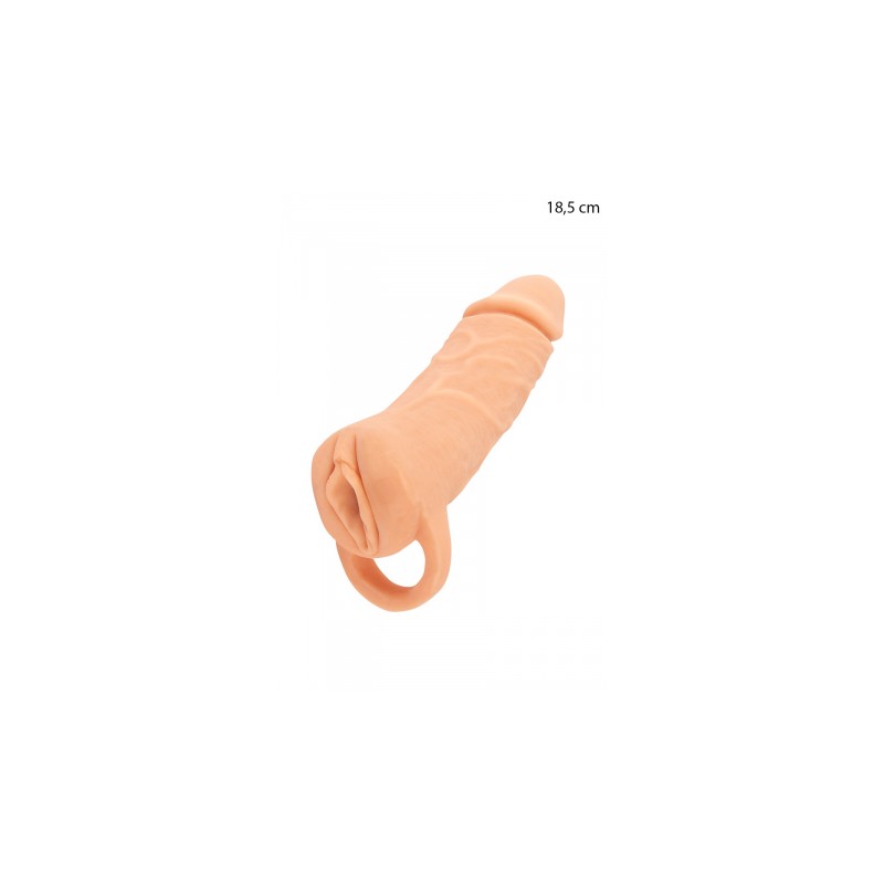 Masturbateur et extension de pénis  18,5 cm - Nature Skin