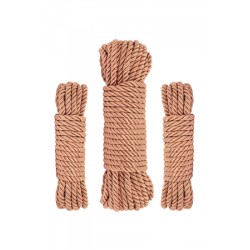 Coffret 3 cordes de bondage Premium - Rosy Gold
