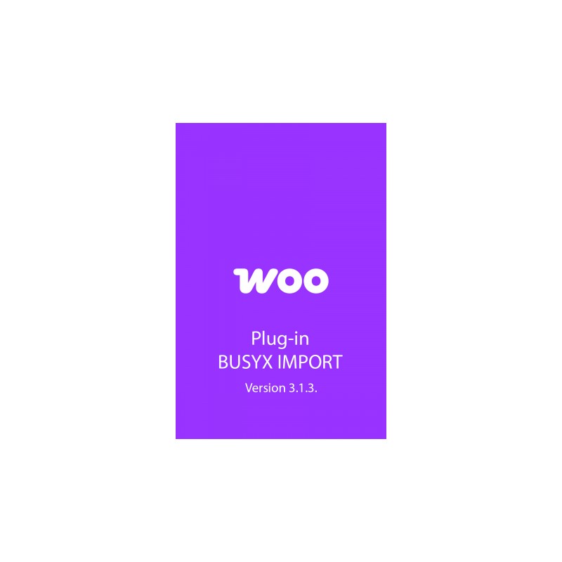Plug-in Busyx Import Woo Commerce V 3.1.3
