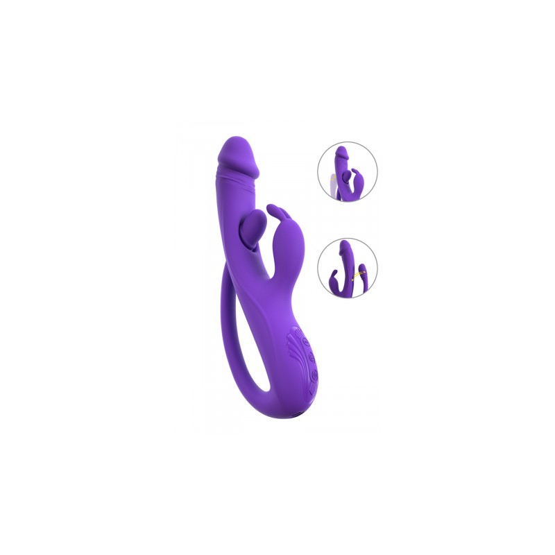 Vibro Rabbit avec tickler flexible - Sweet Smile