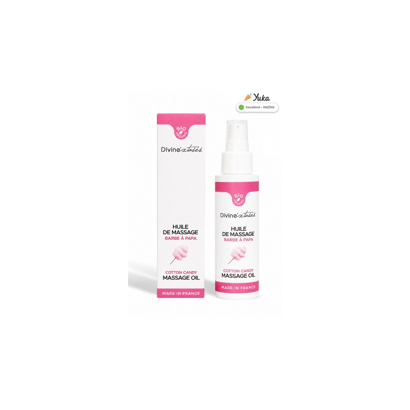 Huile de massage BIO barbe à papa - Divinextases